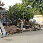 Keith Thorpe/Peninsula Daily NewsTrash and debris lines an alley behind the 100 block of East Fifth Street behind the Lincoln Street Safeway store in Port Angeles on Friday.