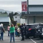 Residents await the collection of ballots from the JCPenney parking lot at 651 W. Washington St. on Saturday, Oct. 17, 2020. Early returns filled at least two Clallam County drop boxes to capacity last week. (Photo courtesy of Barb Hanna)