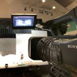 A camera catches the action on the stage for an online rendition of a Port Angeles High School play.