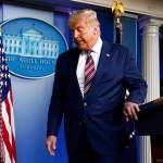 President Donald Trump leaves the podium after speaking at the White House, Thursday, Nov. 5, 2020, in Washington. (AP Photo/Evan Vucci)