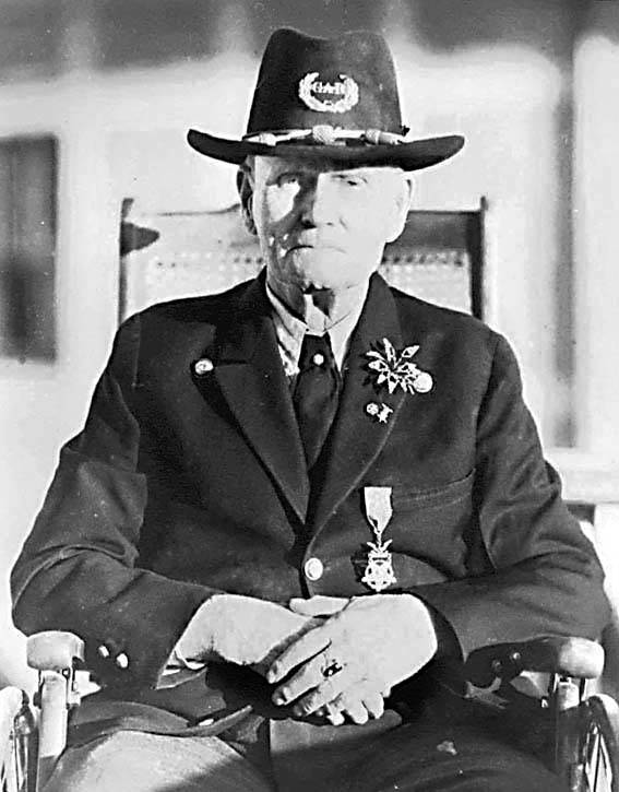 Civil War hero Francis Bishop is shown in the 1930s.