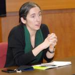 Dr. Allison Berry Unthank, Clallam County public health officer, speaks during Fridays COVID-19 briefing at the county courthouse in Port Angeles. (Keith Thorpe/Peninsula Daily News)