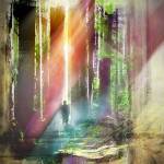 Into the Wood by Marilynn Evans, a featured artist in the Blue Whole Gallerys December group exhibit, Art: The light at the End of the Tunnel.