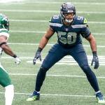 Seattle Seahawks linebacker K.J. Wright is pictured during the first half of an NFL football game against the New York Jets on Sunday, Dec. 13, 2020, in Seattle. The Seahawks won 40-3. (Stephen Brashear/Associated Press)