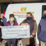 1st Security Bank recently donated $5,000 to the Port Angeles Food Bank, the donation was in addition to its annual food drive, 

The bank is currently accepting food and monetary donations for the food drive. 

According to a press release, the bank will match donations dropped off at its Eighth Street branch before the end of the year, the bank is located at 134 W. Eighth St., Port Angeles . 

Pictured, from left to right are Elisa Simonsen, 1st Security Bank branch manager; Annabelle Chesney-Lucero, Port Angeles Food Bank community engagement coordinator; Emily Dexter, Port Angeles Food Bank director; and Darrell Jenkins, 1st Security Bank business relationship manager.