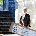 Aaron Asis, creator of the Fort Words project at Fort Worden State Park last fall, is among the winners of a Jefferson County Historical Society merit certificate. (Diane Urbani de la Paz/Peninsula Daily News)