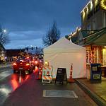 Sunshine Café is one of five eateries to offer outside dining in a tent under city guidelines. Barry Berezowsky, director of the Department of Community Development, said Joses Famous Salsa has inquired about installing a tent like this in front of its business along Washington Street, too. (Matthew Nash/Olympic Peninsula News Group)