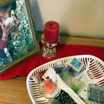 Photos of Valerie Claplanhoo and other personal items were displayed at a remembrance service shortly after her death. (Paul Gottlieb/Peninsula Daily News file)