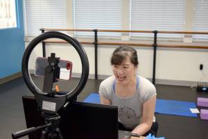 Kitty Sokkappa is among the fitness instructors teaching online for the Olympic Peninsula YMCA. (Photo courtesy of Erin Hawkins/Olympic Peninsula YMCA)