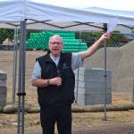 Sequim City Council member Dennis Smith, seen in 2019 at a groundbreaking for the West Fir Street Rehabilitation Project, announced his resignation Friday due to personal reasons. (Matthew Nash/Olympic Peninsula News Group)