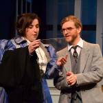 Ginny Holladay, as Henrietta Leavitt in Silent Sky, looks at a photograph of space on a glass plate with her boss apprentice Matt Forrest, as Peter Shaw, in the Harvard Observatory in November 2019. Holladay was recently named OTAs executive director. (Matthew Nash /Olympic Peninsula News Group)