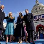 Joe Biden is sworn in as the 46th president of the United States by Chief Justice John Roberts as Jill Biden holds the Bible during the 59th Presidential Inauguration at the U.S. Capitol in Washington, Wednesday, Jan. 20, 2021, as their children Ashley and Hunter watch.(AP Photo/Andrew Harnik, Pool)