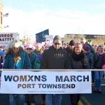 Hundreds turned out for the Womxn's March in Port Townsend, one of hundreds around the world in January 2017. (Peninsula Daily News)