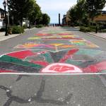 A team of volunteers painted Black Lives Matter on Port Townsends Water Street last summer. (Peninsula Daily News FILE)