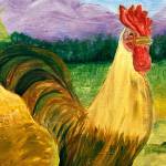 "Rooster" is one of Fran Bodman's works that will be highlighted by the Port Ludlow Art League starting Monday.