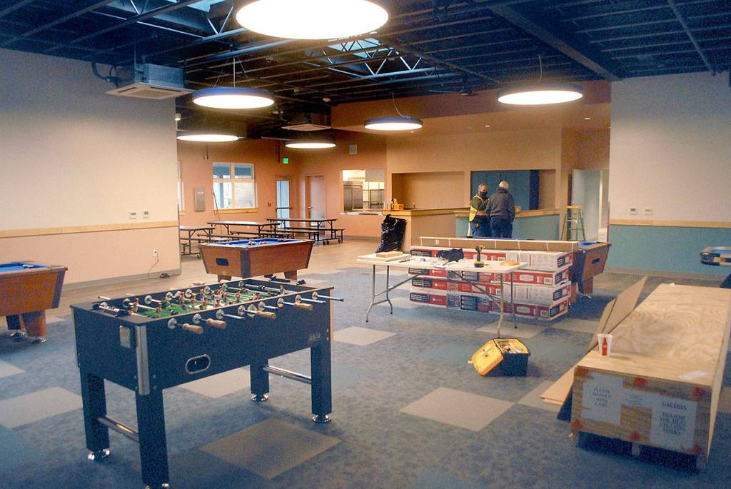 The game room of the Boys & Girls Clubs Port Angeles clubhouse contains a variety of table games for afterschool amusement. (Keith Thorpe/Peninsula Daily News)
