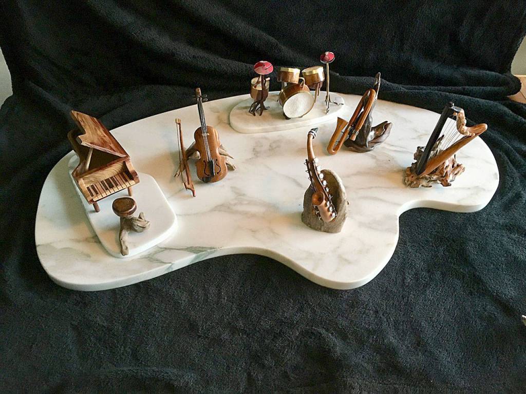 Shore Break by Sheri Whestine is one of the pieces on display at Blue Whole Gallery this month. (Submitted photo)
 Shore Break by Sheri Whestine is one of the pieces on display at Blue Whole Gallery this month. (Submitted photo)
 Jerryfish by Sheri Whestine, a featured artist this February at the Blue Whole Gallerys From Shore to Sea exhibit. (Submitted photo)
 Watercolor Bowl by Sheri Whestine, a featured artist this February at the Blue Whole Gallerys From Shore to Sea exhibit. (Submitted photo)
 Holy Cow by John Bertholl, a featured artist this February at the Blue Whole Gallerys From Shore to Sea exhibit. (Submitted photo)
 Blue Whale and Walk About by John Bertholl, a featured artist this February at the Blue Whole Gallerys From Shore to Sea exhibit. (Submitted photo)
 Sequim Driftwood Band by John Bertholl, a featured artist this February at the Blue Whole Gallerys From Shore to Sea exhibit. (Submitted photo)
 Seaweed & Squibbles by John Bertholl, a featured artist this February at the Blue Whole Gallerys From Shore to Sea exhibit. (Submitted photo)
 Apart Together by Sheri Whestine, a featured artist this February at the Blue Whole Gallerys From Shore to Sea exhibit. (Submitted photo)