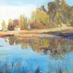 “Refuge” by Marian Morris, is mng the pieces on display at the Northwind Art: Best Gallery.