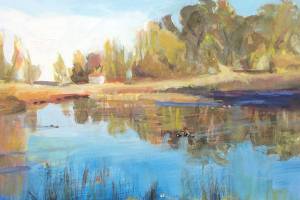 “Refuge” by Marian Morris, is mng the pieces on display at the Northwind Art: Best Gallery.