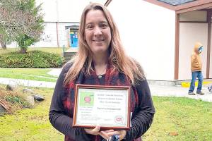 Katrina Matumeak, of the Crescent School, with her Isabel Whitfield/Naddy mini-grant.