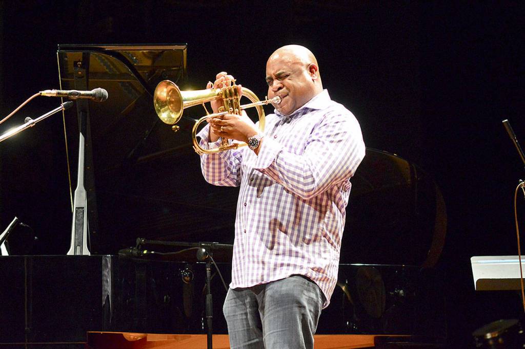 Terell Stafford, seen during the 2019 Jazz Port Townsend workshop and festival, will appear again this year as Centrum brings its spring and summer programs online. (Diane Urbani de la Paz/Peninsula Daily News)