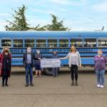 Windermere Real Estate/Sequim-East recently donated $1,500 to the Boys & Girls Clubs of the Olympic Peninsula through the Windermere Foundation. The club served 1,258 youth members and an additional 2,945 youths through outreach programs. During the COVID-19 pandemic, the club set up remote learning support centers, provided free wi-fi and delivered 54,000 free healthy meals to low-income families. Pictured, left to right, are: Dollie Sparks and Alan Burwell, presenting the donation to Janet Gray and Tessa Jackson. Cole Tate and T.J. Rooke are in the back row.