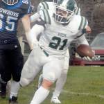 Port Angeles Daniel Cable tries to elude the defence of East Jeffersons Kyle Caldwell during Saturdays game played at Stevens Middle School in Port Angeles. (Keith Thorpe/Peninsula Daily News)