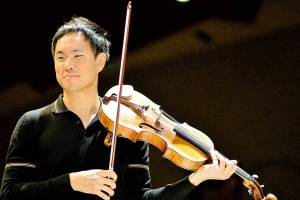Richard ONeill, seen rehearsing for one of his solo appearances with the Port Angeles Symphony, won a Grammy Award on Sunday for best classical instrumental solo recording. (Diane Urbani de la Paz/Peninsula Daily News)