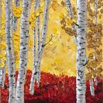 Fall Birch by Pam Fries, a featured artist at the Blue Whole Gallery in Sequim this April. Submitted art