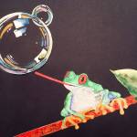 Bubble Bait by Pamela Raine is part of the Port Ludlow Art Leagues group show for April.