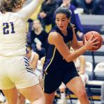 Sequim freshman Hope Glasser, right, will be counted on heavily by the Peninsula College women's basketball team this season. (Conor Dowley/Olympic Peninsula News Group)
