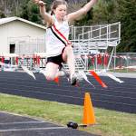 East Jeffersons Ava Shiflett won the girls long jump Saturday with a leap of 12 feet, 11 1/2 inches. (Photo courtesy of Randy Allworth)