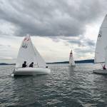 Sailors from Port Townsend and Port Angeles high schools compete in a regatta on Port Townsend Bay on Saturday, April 3.