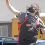 Neah Bays Matthew Veliz throws the shot during Fridays meet at Crescent High School in Joyce. Veliz finished second in the event. Keith Thorpe/Peninsula Daily News