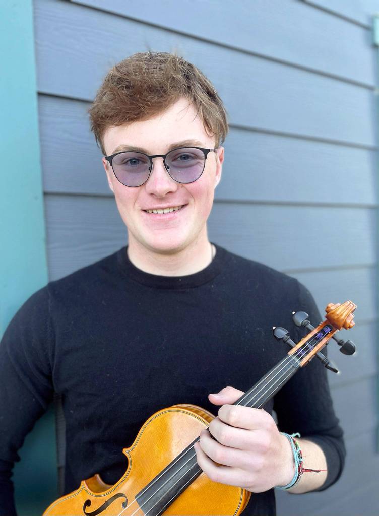 Violinist Tusker Behrenfeld, 17, of Port Townsend.