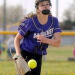 Sequims Lainy Vig pitches during the Wolves 6-2 win over North Kitsap on Wednesday. (Michael Dashiell/Olympic Peninsula News Group)