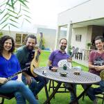 Brazilian choro music will flow in a live-streamed concert Saturday afternoon from players including, from left, Anat Cohen, Douglas Lora, Dudu Maia and Alexandre Lora. photo courtesy of Anat Cohen