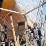 Keith Thorpe/Peninsula Daily News
Leo Goolden, who is restoring the racing cutter Tally Ho, plans to move the project from rural Sequim to Port Townsend.