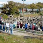 People gather on Hollywood Beach in Port Angeles for Thursdays Natiional Day of Prayer  a nationwide event where people are asked to turn to God in prayer and meditation. (Keith Thorpe/Peninsula Daily News)