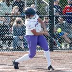Sequims Jayla Julmist connects for a hit during the 18th annual Softball Showcase All-Star Game presented by the Kitsap Athletic Roundtable. (Mark Krulish/Kitsap News Group)