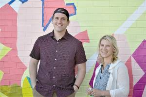 P.E. teacher Logan Stegner and life skills teacher Jennifer Kruse co-created a Wednesday library program to help Port Townsend High School students deal with pandemic-related challenges. For their efforts, they received the Howard Learned Award for Community Education Engagement. (Diane Urbani de la Paz/Peninsula Daily News)