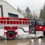 The Brinnon Fire Department acquired several new vehicles due to a $1.2 million bond that was approved by Brinnon Voters in 2019, including the 1,500 Rosenbauer pumper tender. (Brinnon Fire Department)