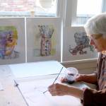 Nancy McFaul's pen-and-ink and watercolor artwork will be on display at Harbor Art Gallery.