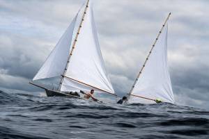 Team North2Alaska is among the stars of The Race to Alaska, this weeks Port Townsend Film Festival Pic available for online streaming. The team took a 25-foot Maryland fishing Sharpie on the 750-mile race, which began in Port Townsend and finished in Ketchikan. (Photo by Liv von Oelreich)