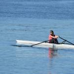 Linda Ward of Port Townsend is among several solo participants in the Seventy48, the 70-mile, human-powered boat race starting tonight in Tacoma. This will be her first time as a solo participant with her Winged Maas Aero rowing shell. (Diane Urbani de la Paz/Peninsula Daily News)