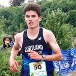 Adam Klein of Tualatin, Ore., wins the North Olympic Discovery Marathon on Sunday in 2 hours, 21 minutes, 18 seconds, nearly 14 minutes ahead of second place and 2 1/2 minutes short of a U.S. Olympic trial qualifier. (Dave Logan/for Peninsula Daily News)