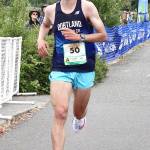 Adam Klein of Tualatin, Ore., wins the North Olympic Discovery Marathon on Sunday in 2 hours, 21 minutes, 18 seconds, nearly 14 minutes ahead of second place and 2 1/2 minutes short of a U.S. Olympic trial qualifier. (Dave Logan/for Peninsula Daily News)