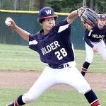 Payton Cagey pitched for Wilder Junior against Rock Creek on Sunday at Volunteer Field in Port Angeles. (Dave Logan/for Peninsula Daily News)