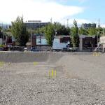 Keith Thorpe/Peninsula Daily News
The site of a proposed 106-room hotel being planned by the Lower Elwha Klallam Tribe near the downtown Port Angeles waterfront sits idle on Friday as the tribe works with the city on infrastructure and environmental issues.