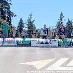 These Lincoln Park BMX racers raised $5,500 for the Race for Life fundraisers. From left, are George Williams, Bradan Gray, track operator Sean Coleman, Zebastian Ferrier-Dixon, Kristopher Giffin, Bennett Gray, Wayne Goldsbary, Orion Hedin, Andy Goldsbary, Cash Coleman and Kylin Weitz.